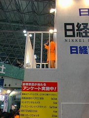 「柵の中」と言うよりは「檻の中の美女」…