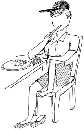韓国人食事の絵 韓国人食事の絵