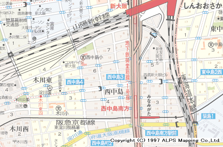 NISHINAKAJIMA-MINAMIGATA MAP