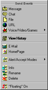 User Menu