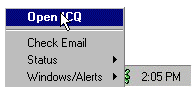 Right-Clicking the System Tray