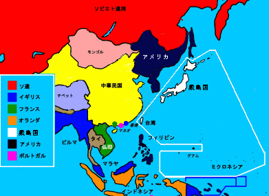 敷島国の世界の東アジア