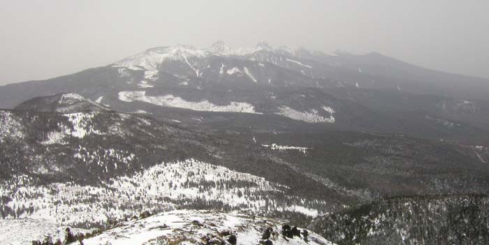 北横岳より八ヶ岳連峰を望む