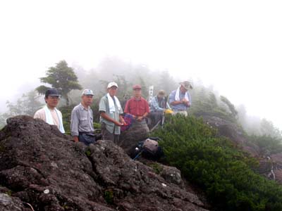 第一展望台はガスの中でした